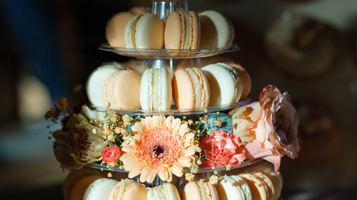 Hochzeitstorte aus Macarons
